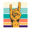 Rocker Handzeichen Symbol Rock