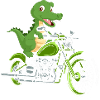 Coccodrillo Moto Bike Alligator Biker