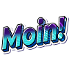 Moin! Sticker Blau