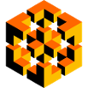 omöjlig figur Escher magiska kub geometri
