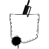 Stain breast pocket - funny
