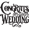 Congrats on your wedding