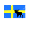 Elch Schweden Flagge