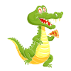 Pizza Lover Crocodile Alligator