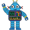 Small blue robot