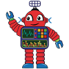 Petit robot rouge