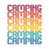 Camping Rainbow Block Font