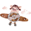 Schweinchen am Fliegen