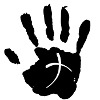 Hand mit Kreuz