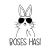 Böses Hasi Hase mit Mittelfinger