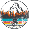 Mountain Trail Cyclist Retro