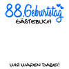 88 Geburtstag Gästebuch - 88 Jahre Geschenk