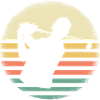 Golfeur Retro Sunset Design