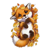 Cute baby fox