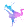 Street Art Breakdancer moderne abstrakt kunst