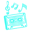 Musikkassett 90-talls hiphop minimalistisk kassett