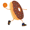 Basketball Donut Basketball Player Basket Thrower Basket