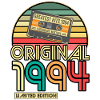 Cassette Tape Retro Vintage 1994 born Year 1994