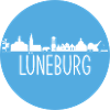 lüneburg,skyline, circle, silhouette, blue