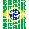 Brazil Lettering Flags Design