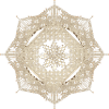 geometric macramé style flower pendant