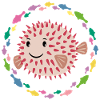 Small prickly puffer fish