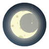Mond und Sternschnuppe