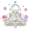 Yoga Astronaut Space Planets