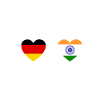 Germany India Heartbeat Indian Flag Inde