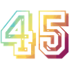 45 years birthday rainbow