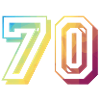 70 years birthday Rainbow