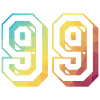 99 years birthday rainbow