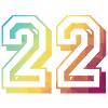 22 years birthday rainbow