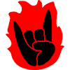 Rock Hand Flames