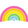 Rainbow& Heart – Pastel