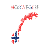 Norway Map Art Design