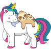 Faultier Reiten Einhorn