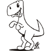 Smiling T-Rex einfarbiges Design