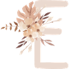 BOHO Art Letter E