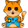 Gamer Cat with Gamepad Funny Gaming Shirt