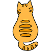 Cute Kawaii Cats Anime Cartoon Cat Back