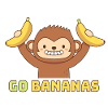 Cute Happy Monkey Go Bananas