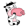 Cow Sausage Motif Funny