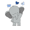 Bébé éléphant 🐘 bleu 💙💙💙