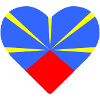 Coeur drapeau l’île de la réunion