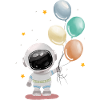 Astronaut mit Luftballons