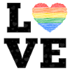 love pride rainbow heart