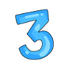 Number 3 Blue