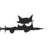 Annoying cat with syringe 1
