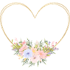 Heart flowers customizable